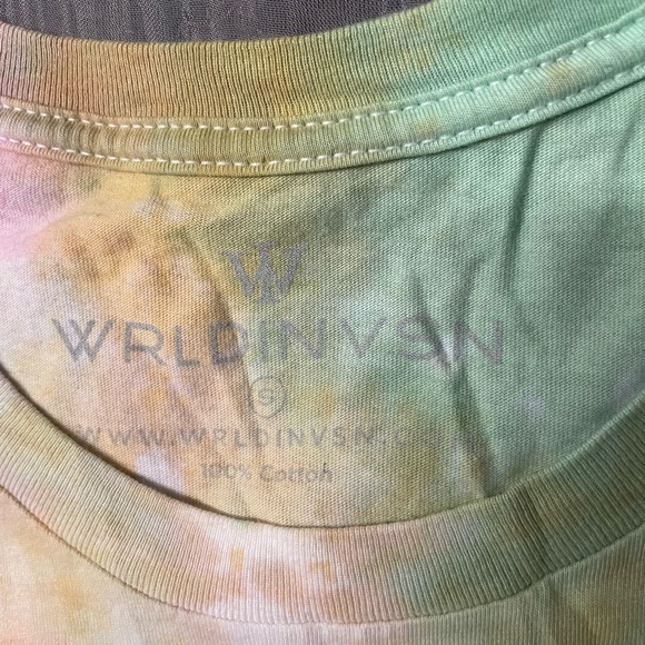 Women’s king Jesus Wrldinvsn Multi-coloured tie-dye Jesus tee #streetwear. Sz S - Picture 3 of 6